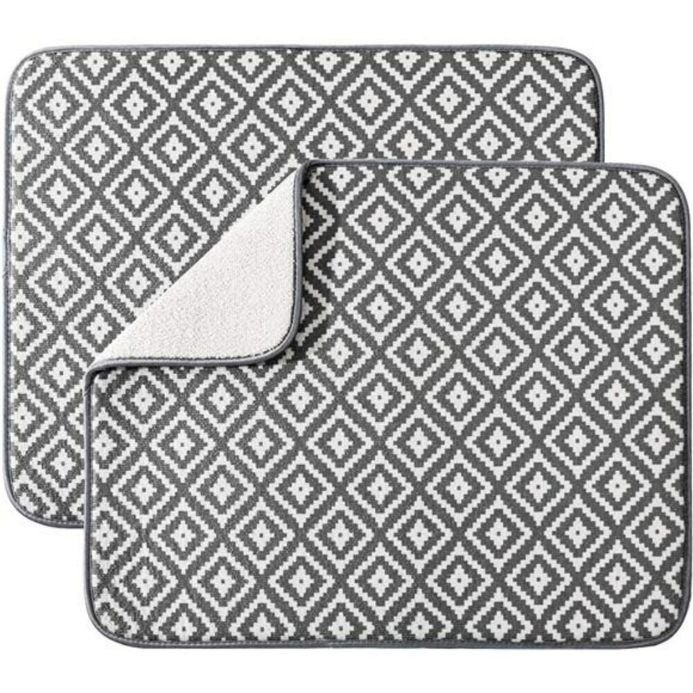 Microfiber dish drying mat absorbent kitchen counter protector for pots pans cup